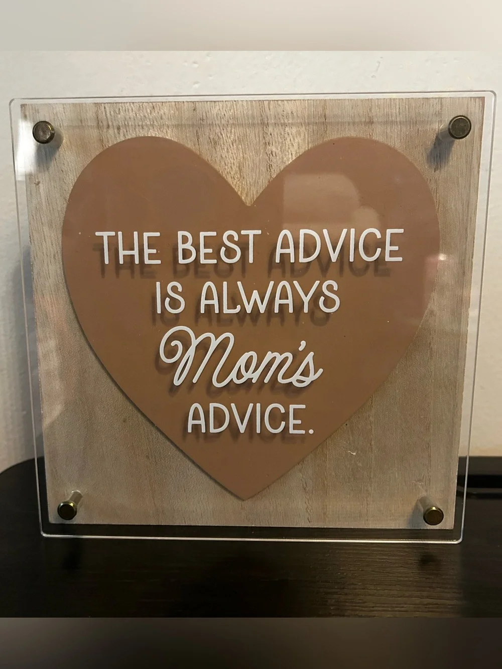 Hallmark Mom Wall Art Sign 8x8 “The Best Advice Is Always Mom’s Advice”
